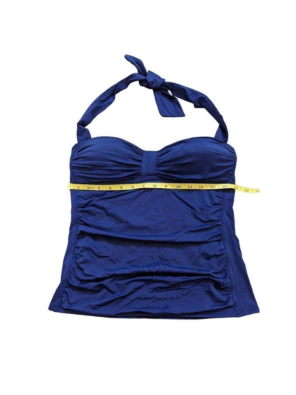 Tommy Bahama Women's Blue Tie Neck Tankini Top Size M
